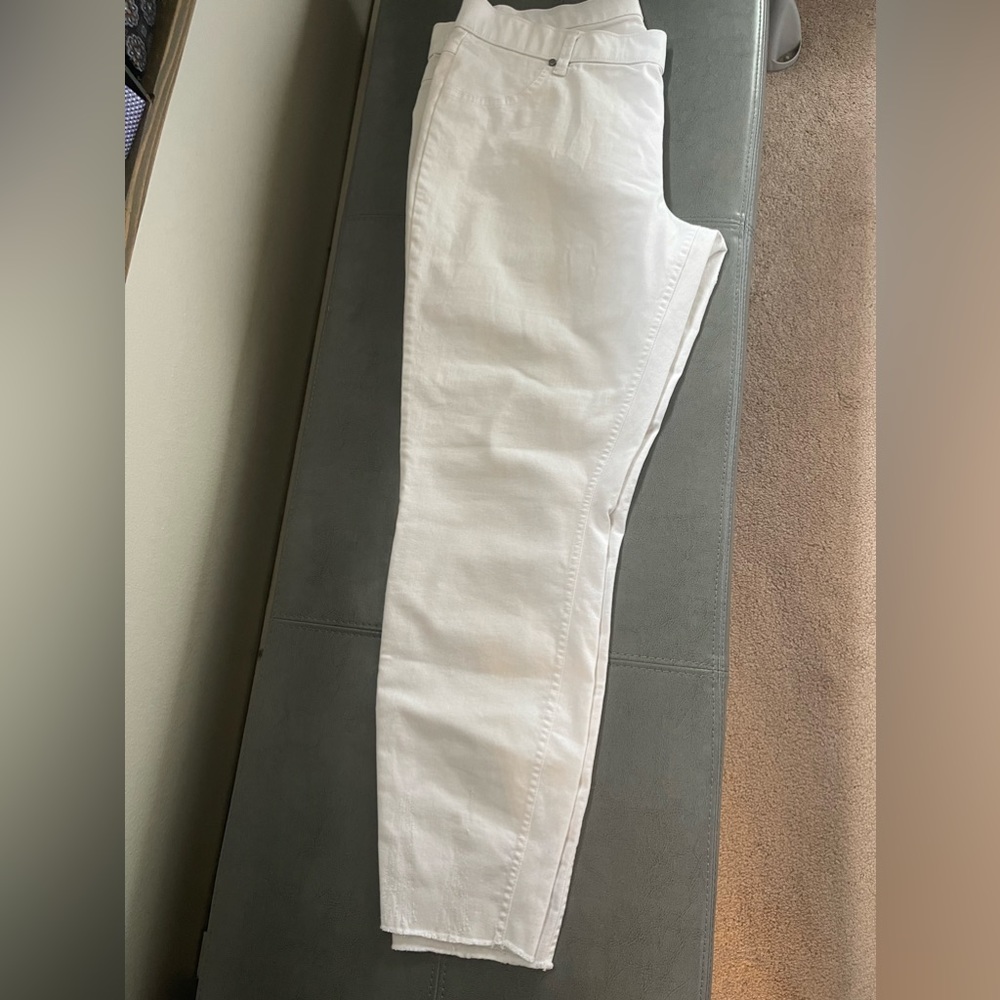 Hue Stretch Jean Leggings. White. XL